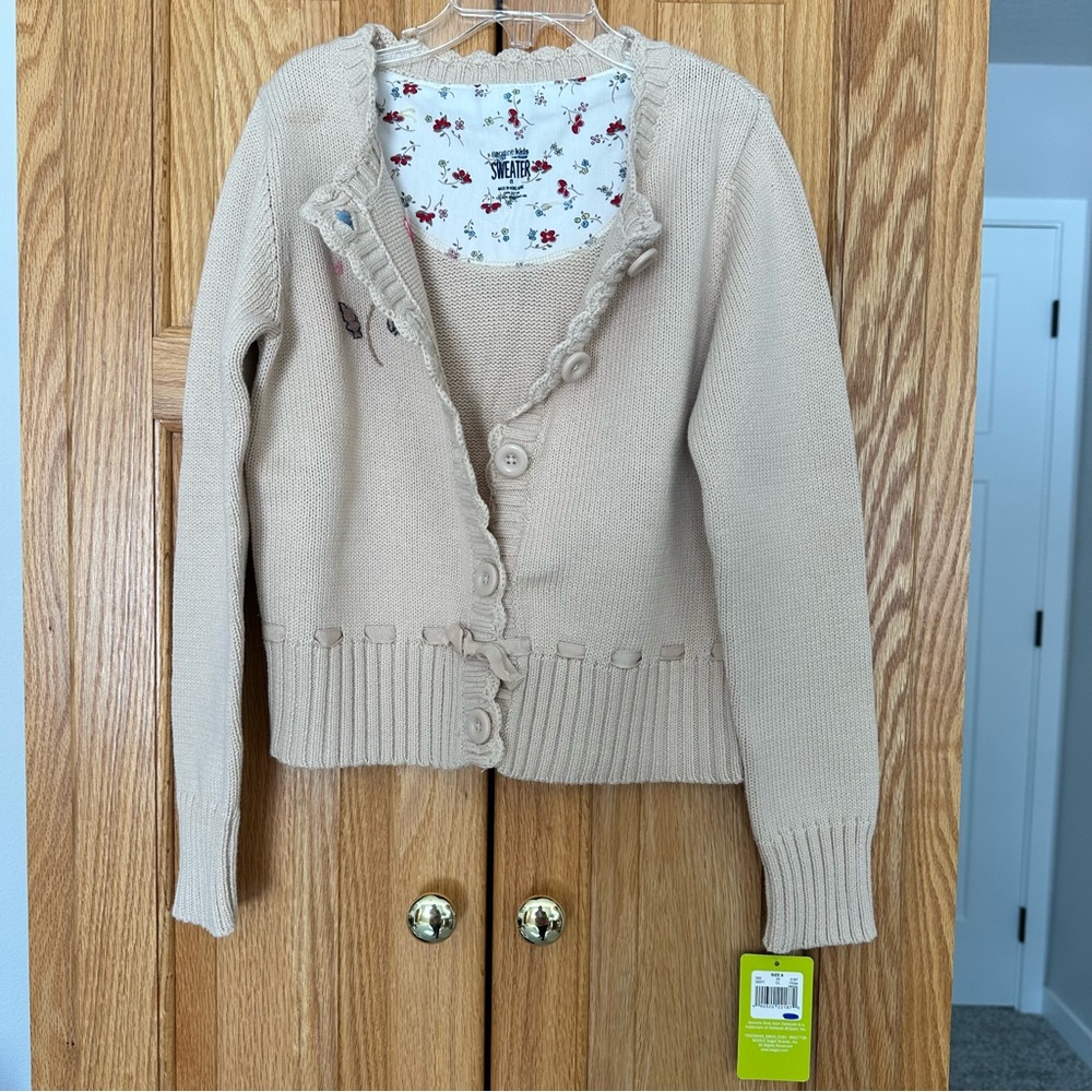 NWT genuine kids from Oshkosh sweater cardigan for an 8 yo girl; 100% cotton - Picture 2 of 3